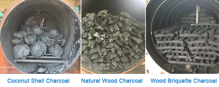 Charcoal-produced-by-horizontal-airflow-carbonization-furnace