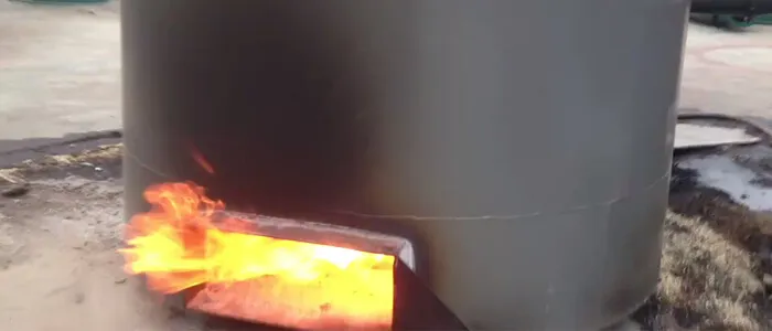combustible gas burning for heating carbonizer machine