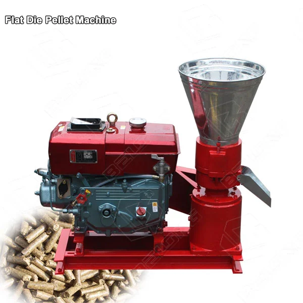 Diesel engine home wood pellet press