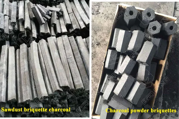 Appearance-comparison-of-sawdust-briquette-charcoal-and-charcoal-powder-briquettes
